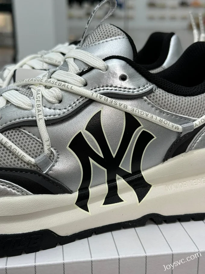 MLB Chunky Runner Black Silver Running Shoes