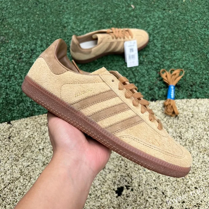 Adidas Samba x JJJJound Beige Brown Retro Sneakers ID8709