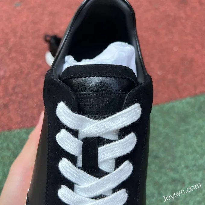 Hermes Bouncing Black White Brown Men's Sneakers