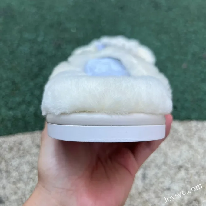 Louis Vuitton Bliss Wool Leather Slides Beige