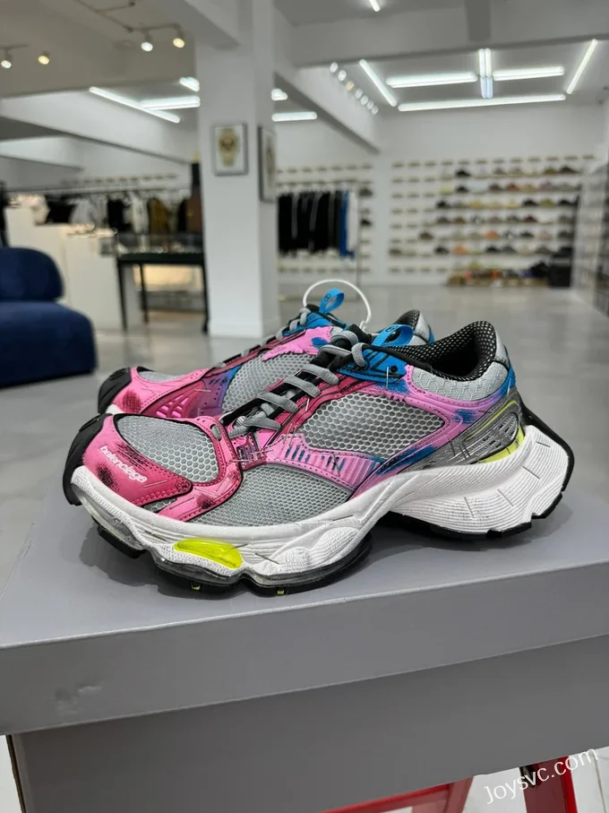 Balenciaga Stapler Pink Distressed Retro Dad Shoes