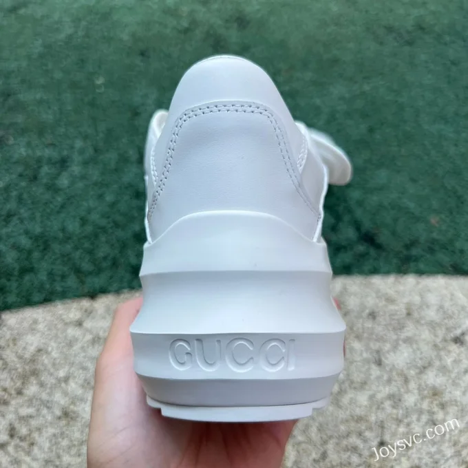 GUCCI Wave Leather Velcro Low-Top Sneakers in White