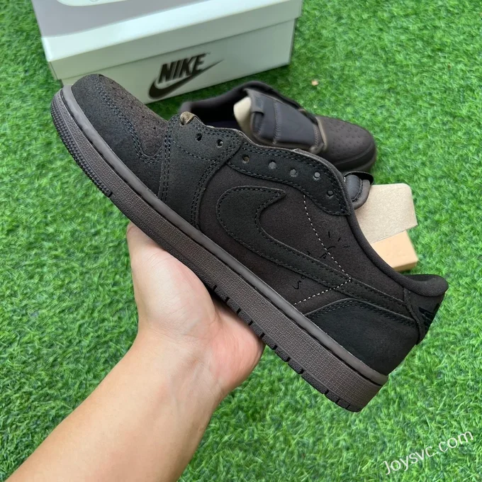 Travis Scott x Air Jordan 1 Low DM7866-202 Black Brown 2.0 Reverse Swoosh