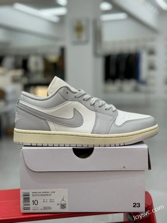 Air Jordan 1 Low DC0774-103 White Grey Top Quality