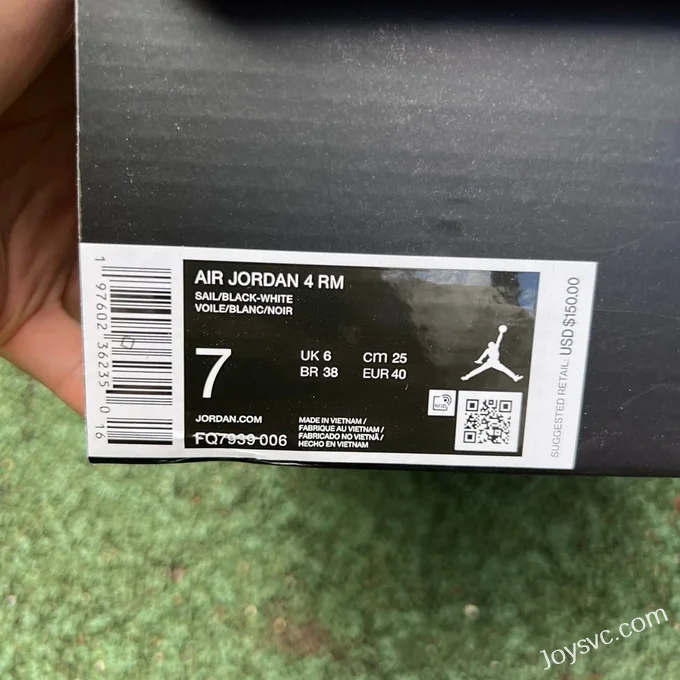 Air Jordan 4 RM FQ7939-006 Low Black White