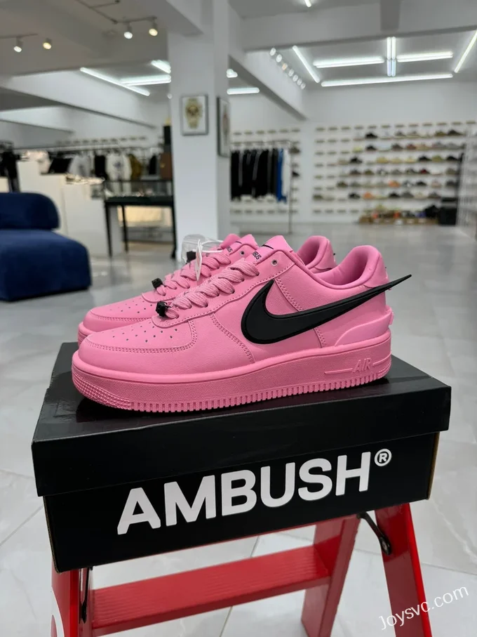 AMBUSH x Nike Air Force 1 Pink Retro Basketball Shoes DV3464-601