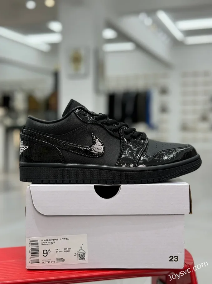 Air Jordan 1 Low Black Patent HJ7743-010