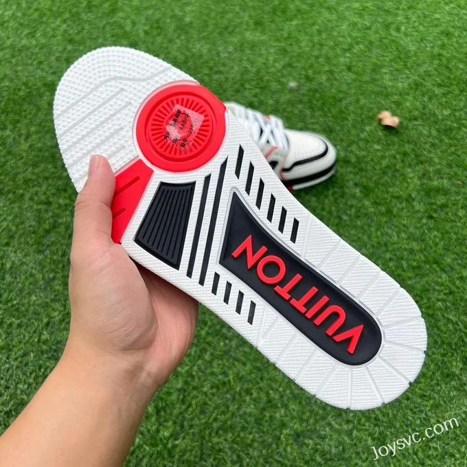 Louis Vuitton Trainer White Black Red Y Version