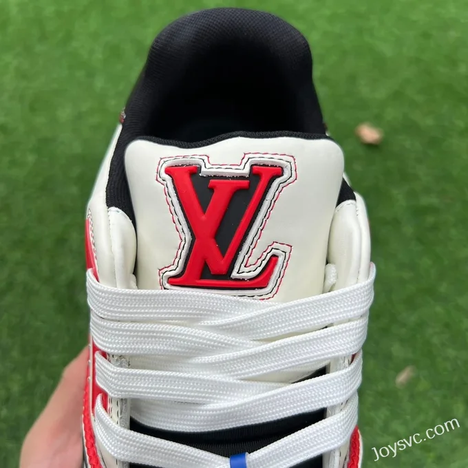 Louis Vuitton Trainer White Black Red Y Version