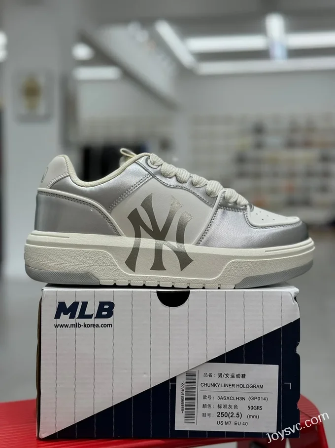 MLB Chunky Liner Liquid Silver Dad Shoes