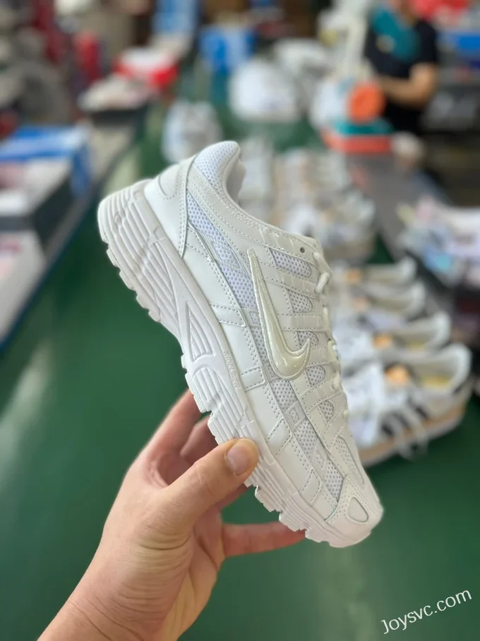 Nike P-6000 All White Retro Running Shoes