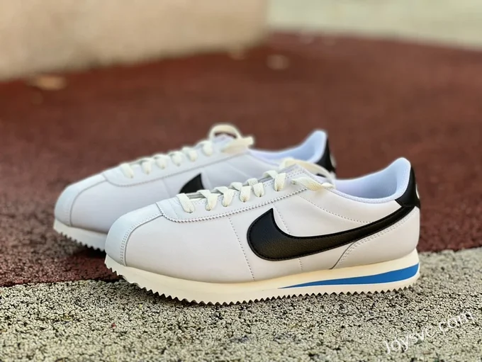 Nike Cortez White Black Blue Classic Sneakers DM4044-100