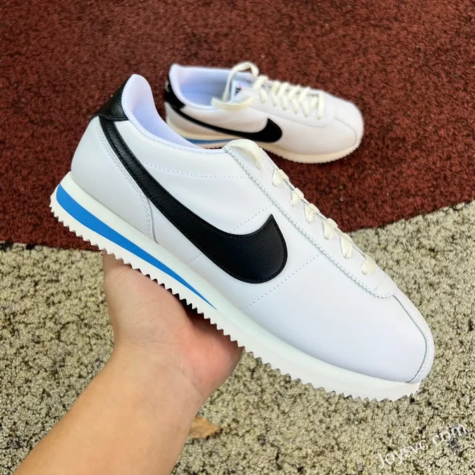 Nike Cortez White Black Blue Classic Sneakers DM4044-100