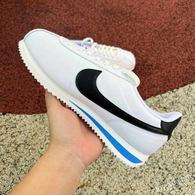 Nike Cortez White Black Blue Classic Sneakers DM4044-100