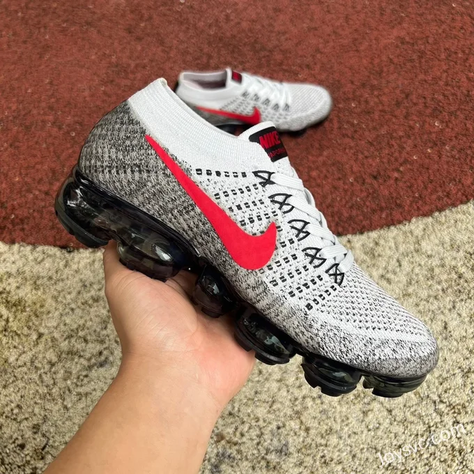 Nike Air VaporMax FK White Grey Red Casual Shoes 849558-020