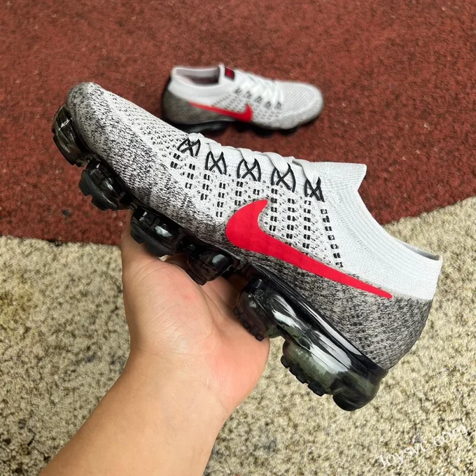 Nike Air VaporMax FK White Grey Red Casual Shoes 849558-020