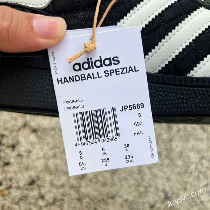 Adidas Handball Spezial Black White Retro Sneakers JP5669