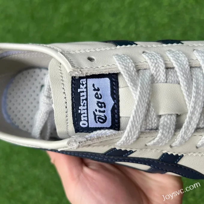 Onitsuka Tiger Mexico 66 Leather Sneakers in White Grey & Blue