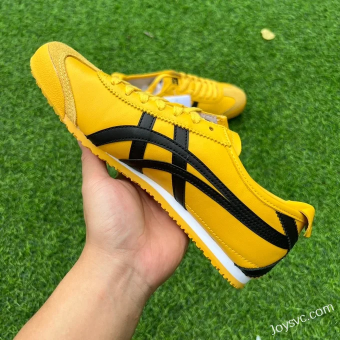 Onitsuka Tiger Mexico 66 Leather Sneakers in Yellow & Black