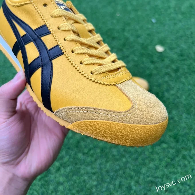 Onitsuka Tiger Mexico 66 Leather Sneakers in Yellow & Black