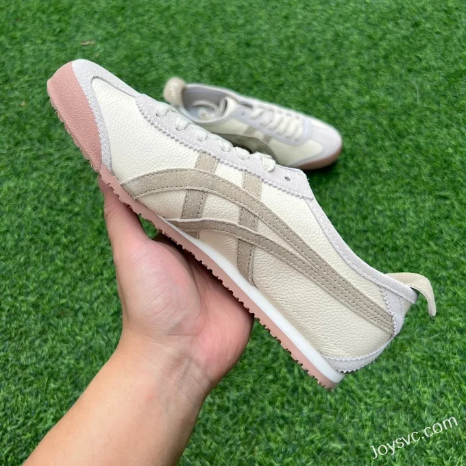 Onitsuka Tiger Mexico 66 Leather Sneakers in Beige & Brown