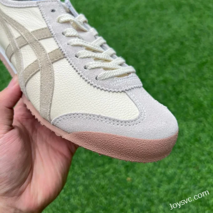 Onitsuka Tiger Mexico 66 Leather Sneakers in Beige & Brown