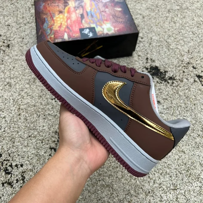 Nike Air Force 1 BY YOU Black Wukong Brown