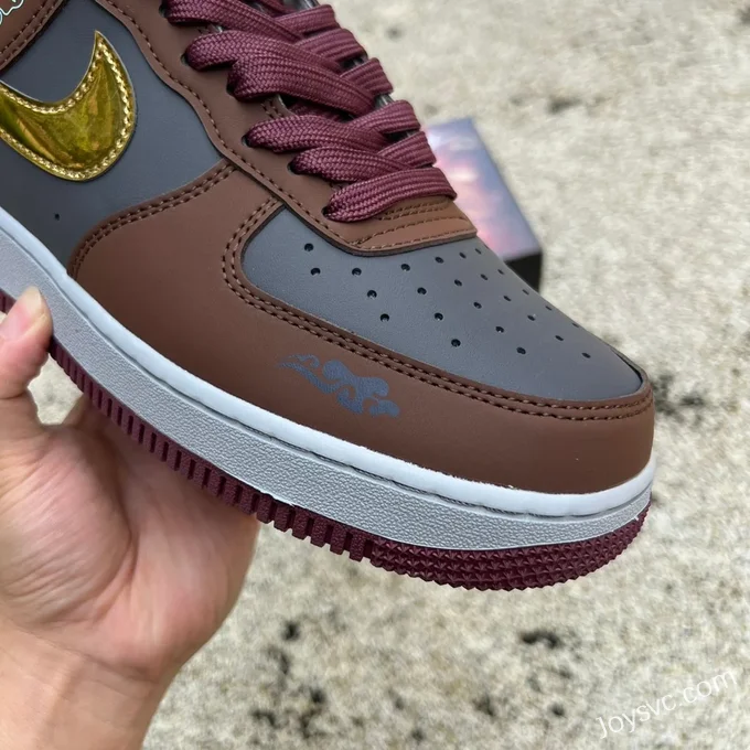 Nike Air Force 1 BY YOU Black Wukong Brown