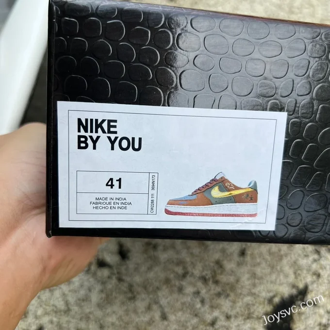 Nike Air Force 1 BY YOU Black Wukong Brown