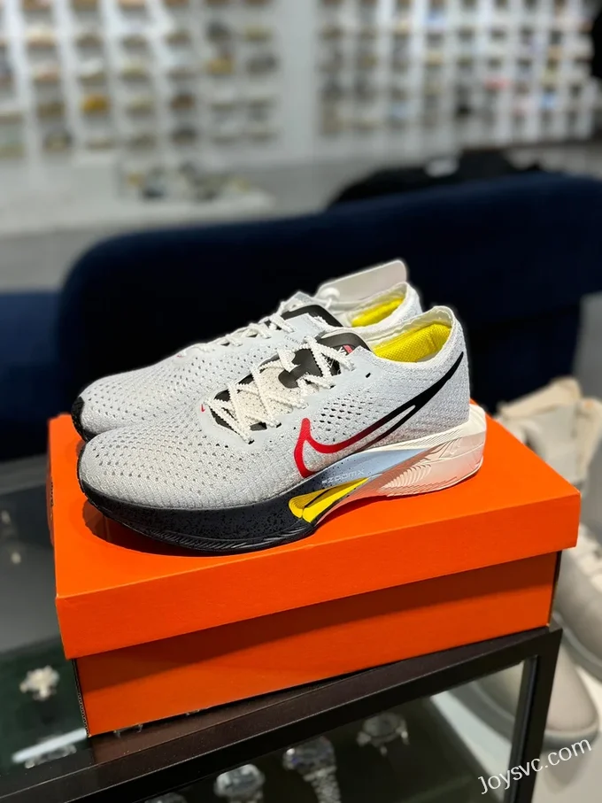 Nike ZoomX Vaporfly Next%3 White Gold Red Running Shoes HJ9079-100