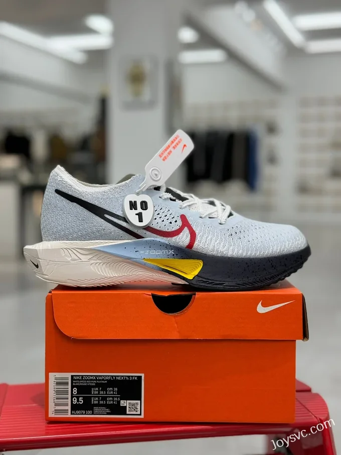 Nike ZoomX Vaporfly Next%3 White Gold Red Running Shoes HJ9079-100