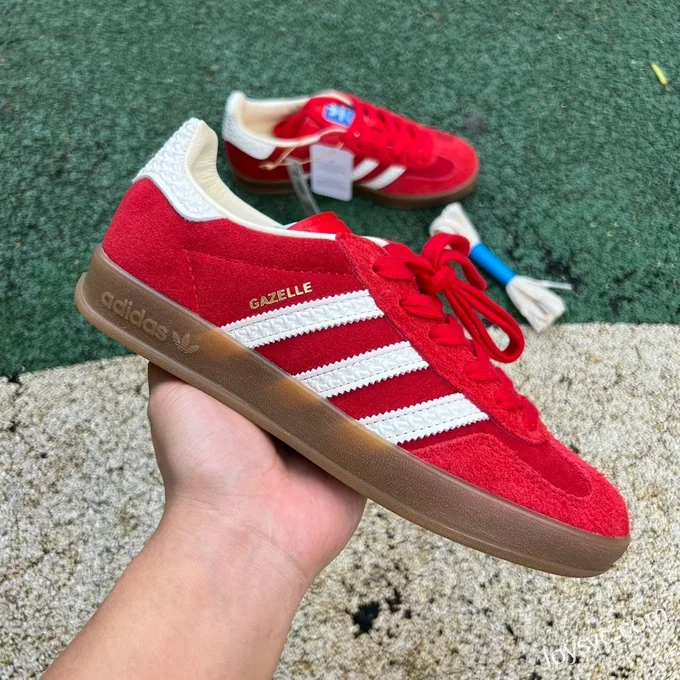 Adidas Gazelle Red White Retro Sneakers IF1808