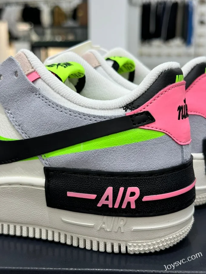 Nike Air Force 1 Shadow Sneakers in Blue Pink & Green