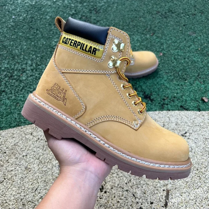 Caterpillar Crystal Sole Wheat Yellow Boots - Outdoor Work Boots