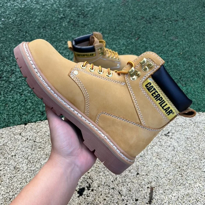 Caterpillar Crystal Sole Wheat Yellow Boots - Outdoor Work Boots