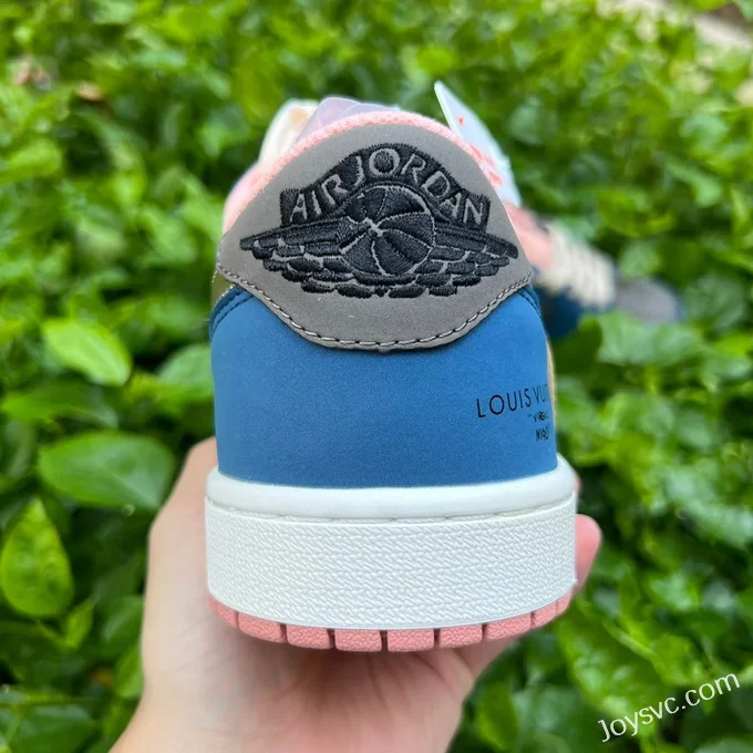 Travis Scott x Air Jordan 1 Low DM7866-669 Grey Blue Pink Wukong Reverse Swoosh