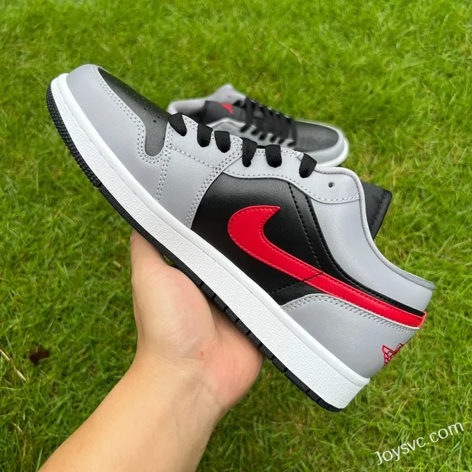 Air Jordan 1 Low FZ4183-002 Grey Black Red Retro