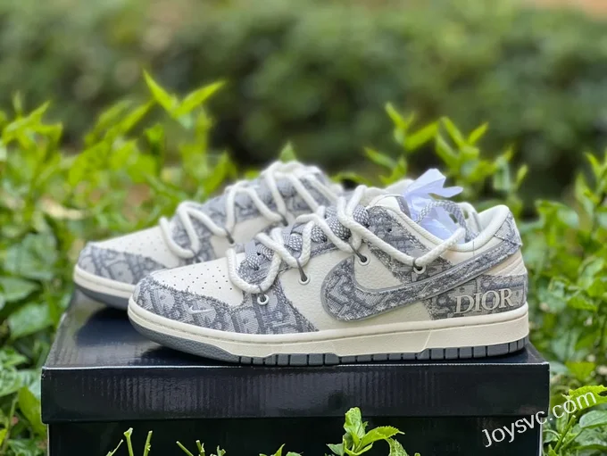 Nike Dunk Low x Dior White Grey SJ2068-285