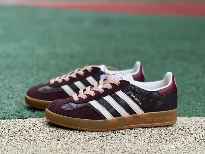 Adidas Gazelle Indoor Wine Brown Retro Sneakers JP5671