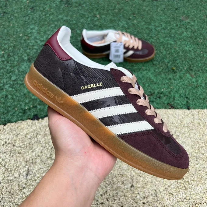 Adidas Gazelle Indoor Wine Brown Retro Sneakers JP5671