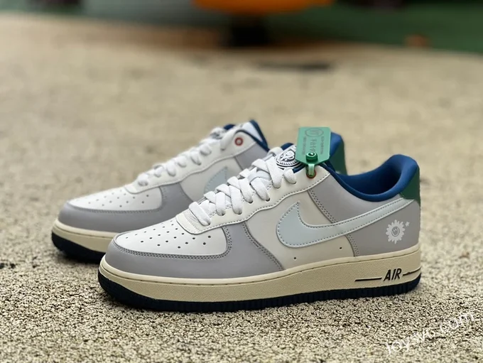 Nike Air Force 1 White Blue Green HM3721-111