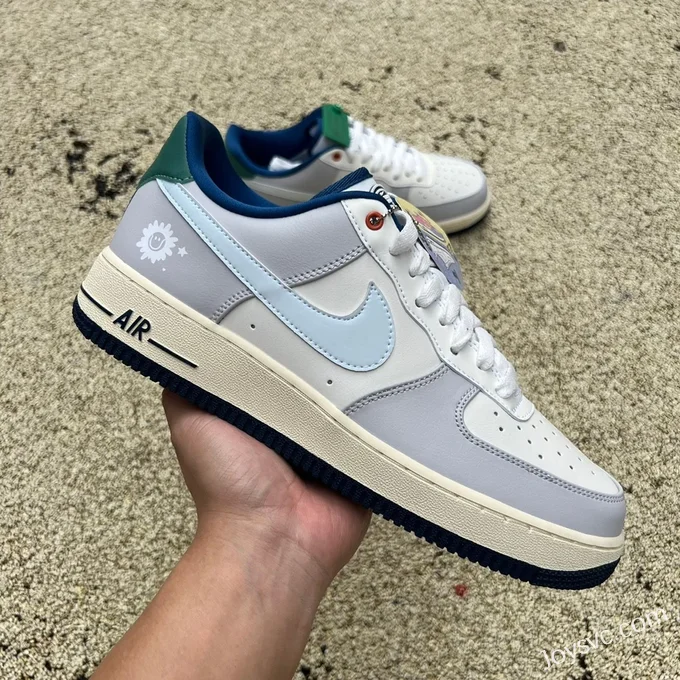 Nike Air Force 1 White Blue Green HM3721-111