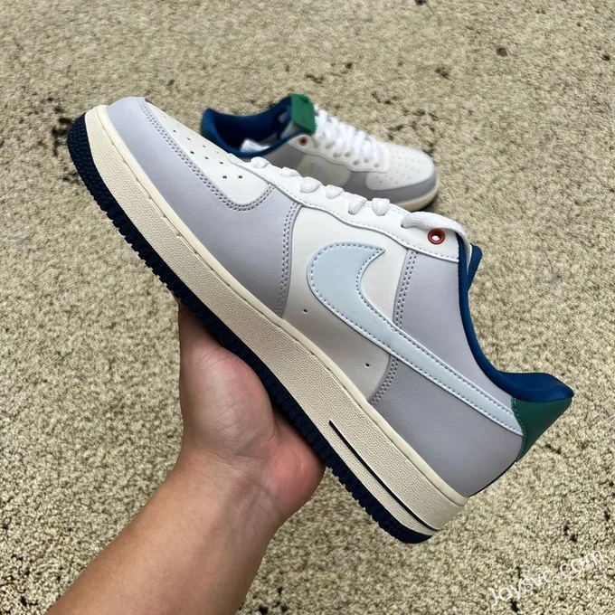 Nike Air Force 1 White Blue Green HM3721-111