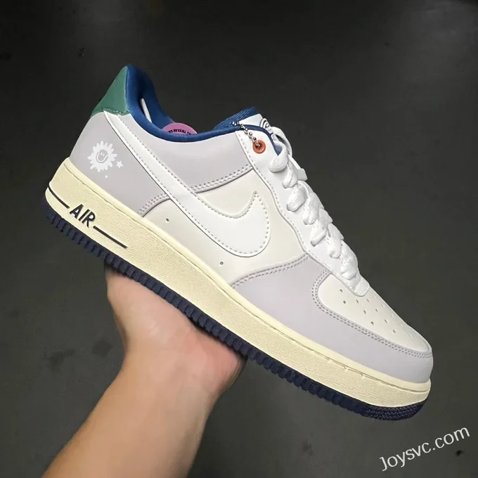 Nike Air Force 1 White Blue Green HM3721-111