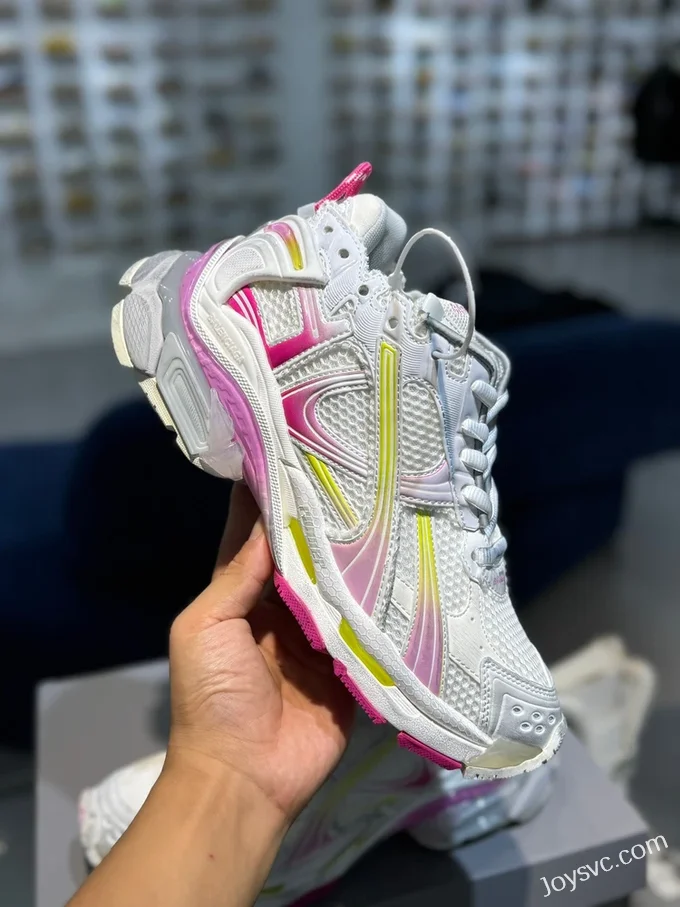 Balenciaga Paris 7.0 Runner White Pink Yellow Sneakers