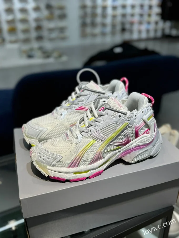 Balenciaga Paris 7.0 Runner White Pink Yellow Sneakers