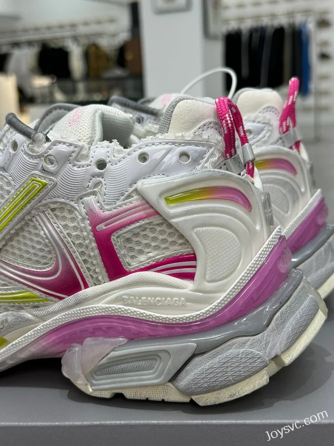 Balenciaga Paris 7.0 Runner White Pink Yellow Sneakers