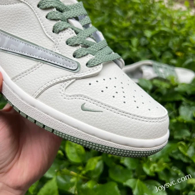 Burberry x Travis Scott x Air Jordan 1 Low DM7866-020 White Green Retro