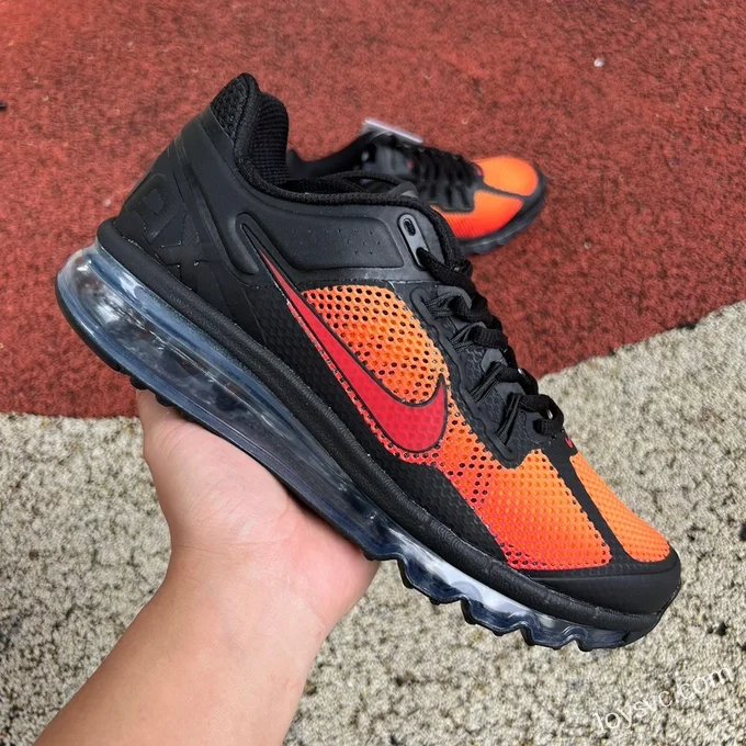 Nike Air Max 2013 Black Orange Cushioned Running Shoes HF4884-873