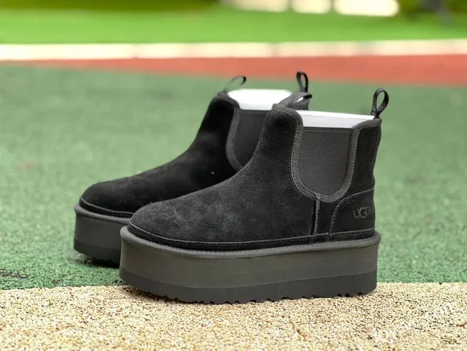 UGG Thick Sole Black High Top Boots